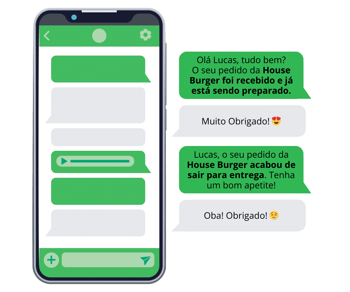 Celular com mensagens